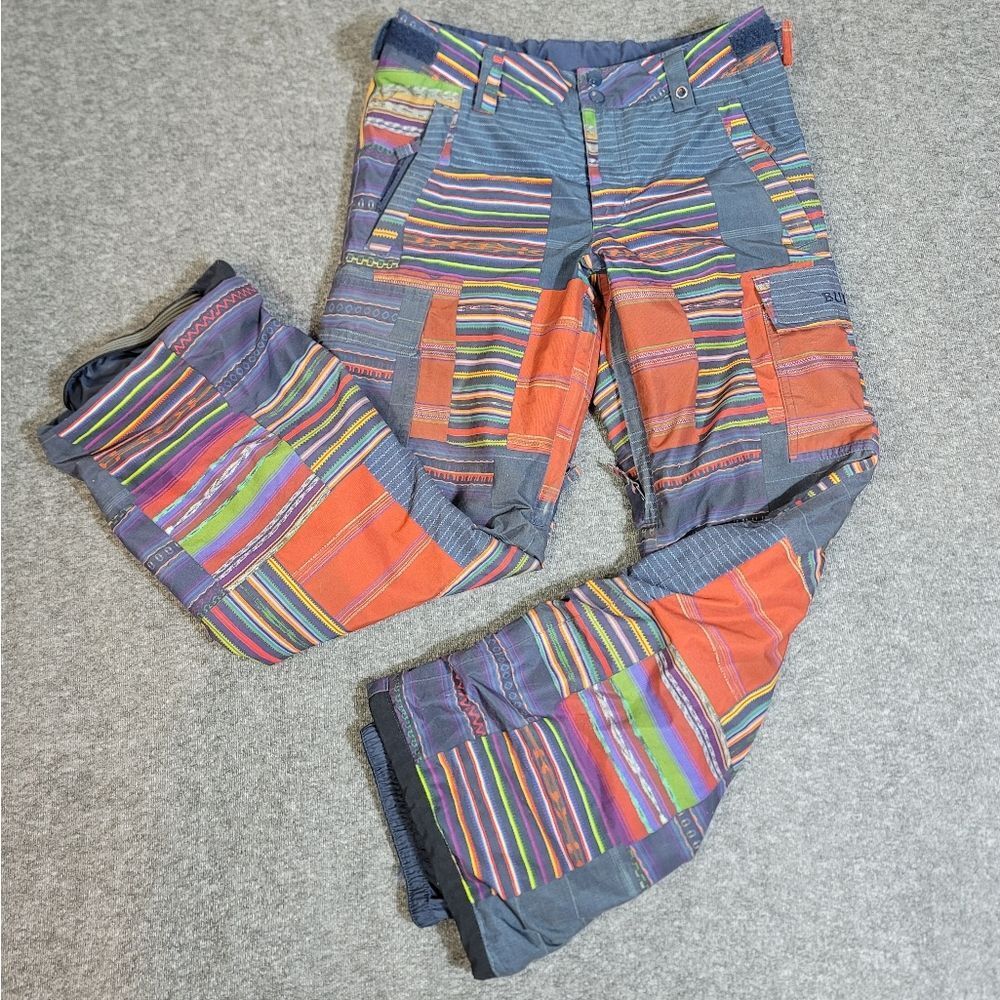 Burton Youth L DryRide Snowboard Pant Mountain Sherpa Patchwork Room To Grow Ski
